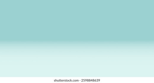Studio room green mint background with lighting well use as Business backdrop, Template mock up for display of product, Vector illustration