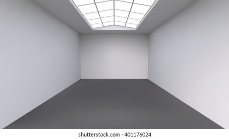 Studio room with window. Modern office. Realistic Vector eps 10.