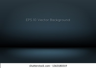 Studio scene room interior illuminated empty wall floor space 3d decoration template design vector illustration