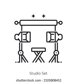 Studio Set icon. Outline style icon design isolated on white background