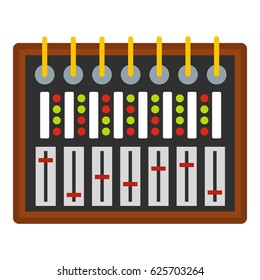 Studio sound mixer icon flat isolated on white background vector illustration