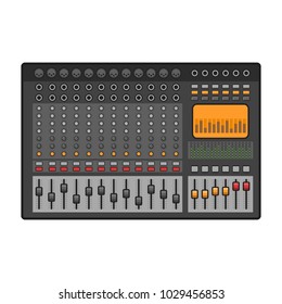 Studio Sound Mixer. Music Equalizer Console. Vector stock illustration