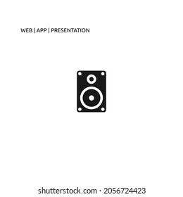studio speaker black icon for web, app, and presentation