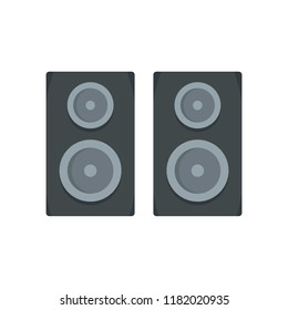 Studio speakers icon. Flat illustration of studio speakers vector icon for web design