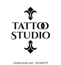 Studio tattoo retro logo template