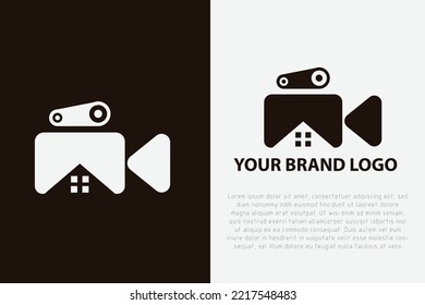 logotipo de estudio y tecnología, casa. marca de logotipo