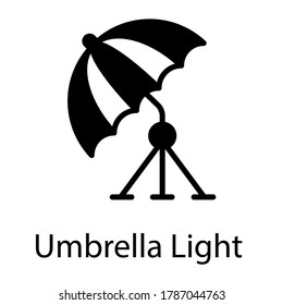 studio umbrella glyph icon isolated on white background