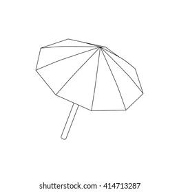Studio umbrella icon in isometric 3d style