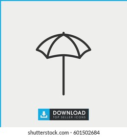studio umbrella icon. simple outline studio umbrella vector icon. on white background.