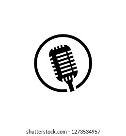 studio voice microphone icon vector