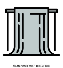 Studio wall paper icon. Outline studio wall paper vector icon for web design isolated on white background