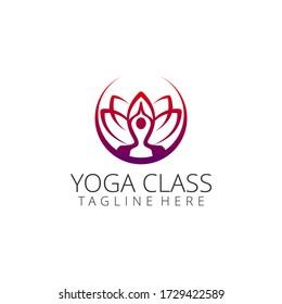 Studio Yoga Logo Vector Template