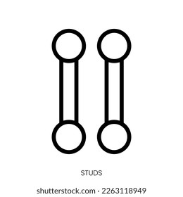 studs icon. Line Art Style Design Isolated On White Background