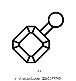 icono de studs. Diseño De Estilo De Arte De Línea Aislado En Fondo Blanco