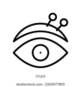 icono de studs. Diseño De Estilo De Arte De Línea Aislado En Fondo Blanco