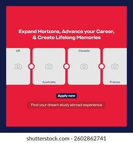 Study Abroad Social Media Post Template