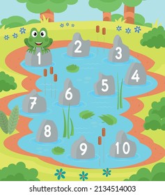 Study and activity page on numbers for children