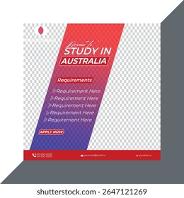 Study in Australia Modern Educational Instagram Post Template