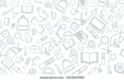 Study background doodle style, good for banner, media social design, poster, wall decor, or anything