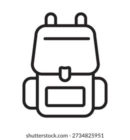 Study Bag Icon, Schulrucksack Icon, Schultasche Icon Vektorgrafik für Web und App.eps