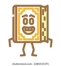 study book character color icon vector. study book character sign. isolated symbol illustration
