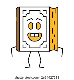 study book character line icon vector. study book character sign. isolated symbol illustration