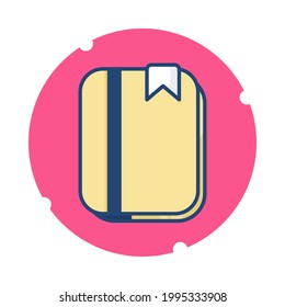 Study book filled style icon. Educational book for school