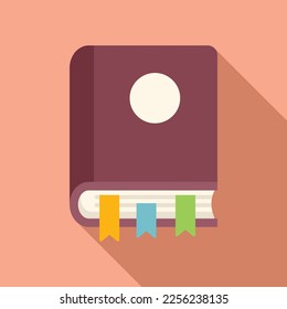 Study book icon flat vector. Exam answer. Form check