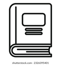 Study book icon outline vector. Business research. Data marketing