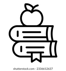Study books icon outline vector. Social public community. Csr company