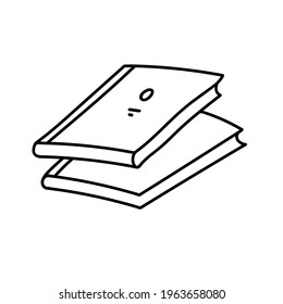 Study books. Reading, education and knowledge, literature, encyclopedia. Vector on a white background.