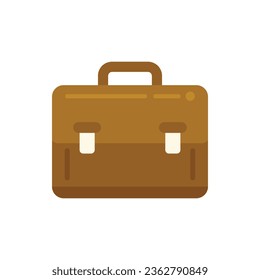 Study briefcase icon flat vector. Degree education. Student college isolated