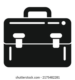 Study briefcase icon simple vector. Degree education. Student college