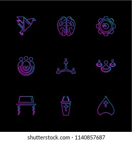 study  calculator  video  user  networking  religion  paint   art  directory  folder  globe  cross  church  christan  icon vector design  flat  collection style creative  icons