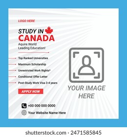 Study in Canada Social Media Post Design