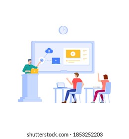 study class concept vector illustration. flat style design