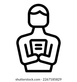 Study class icon outline vector. Seminar success. Lesson distance