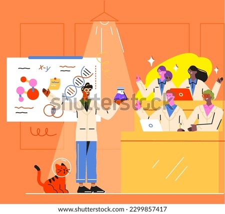 Study in Classroom character illustration