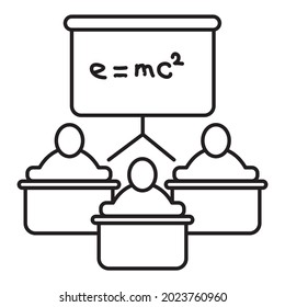 study in classroom vector icon design