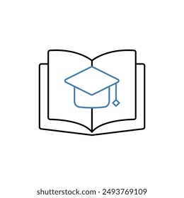 study concept line icon. Simple element illustration. study concept outline symbol design.
