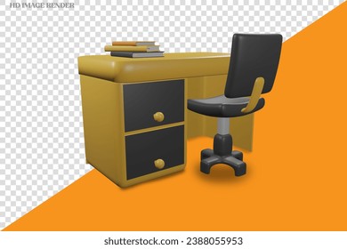 Objeto de icono del escritorio de estudio 3d escuela de educación