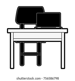 Study desk with chair