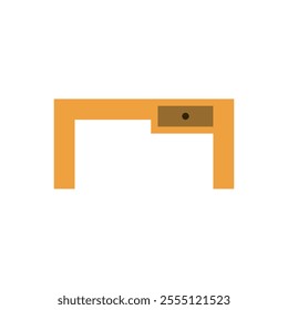 Study desk flat icon vector design illustration, study furniture icon design illustration. 