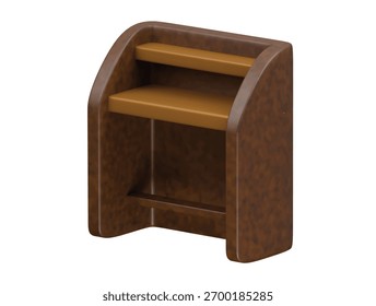 renderização de ilustração 3d do ícone do study desk