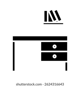 Icono de escritorio de estudio sobre fondo blanco