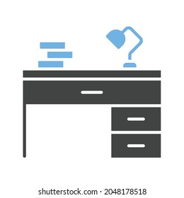 Study Desk icon vector image. Can also be used for Physical Fitness. Suitable for mobile apps, web apps and print media.