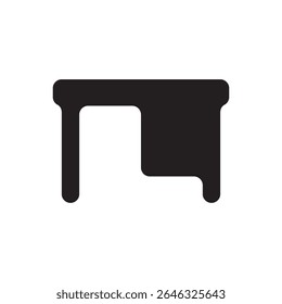  vetor de ícones do study desk. Vetor simples de mesa de estudante, ideal para projetos de escola, sala de aula ou espaço de trabalho.