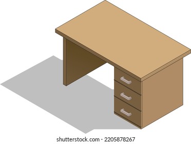 Study Desk Illustration Can Be Used As An Icon