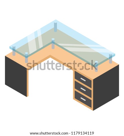 
Study desk with storage drawers 
