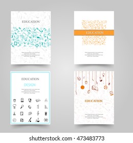 Study and Education Posters. Design for Flyers  and Broadsheets. Vector illustration. 